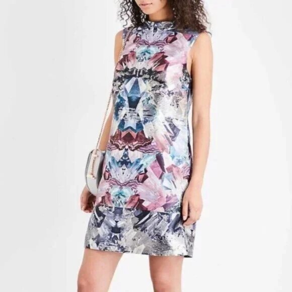 TED BAKER‎ London HEIDY Sleeveless Mirrored Minerals Tunic Shift Dress - Picture 1 of 14